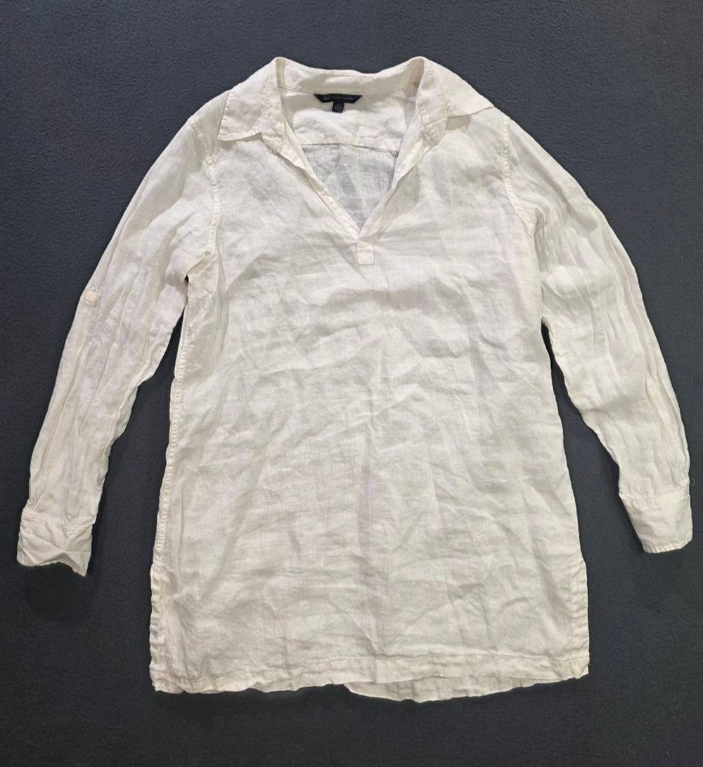 Brooks Brothers Irish Linen Long Sleeve women dress Shirt Size XL A010971